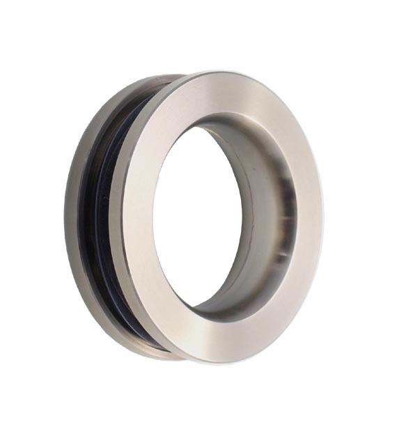Art. 1711: Offener Edelstahl-Muschelgriff D60mm zum Verschrauben für Glasschiebetüren mit 10mm Dicke